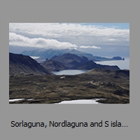 Sorlaguna, Nordlaguna and S island seen from Beerenbergs S flank